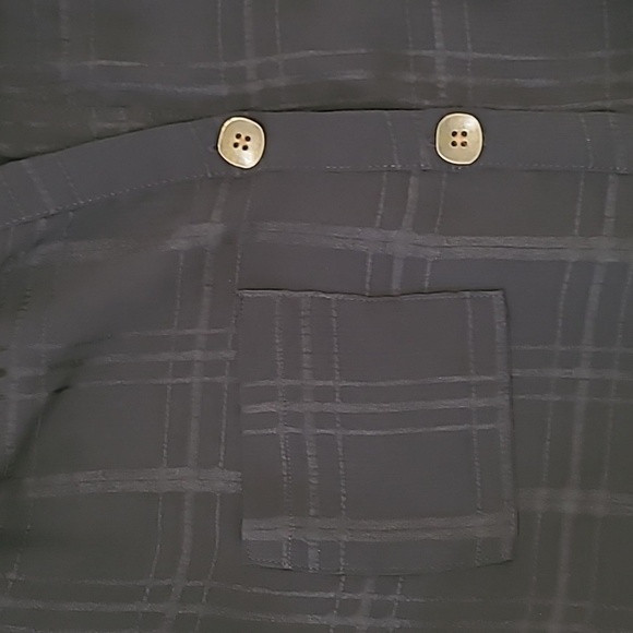 New Directions Black design Button Down Blouse size 2X - Picture 3 of 8